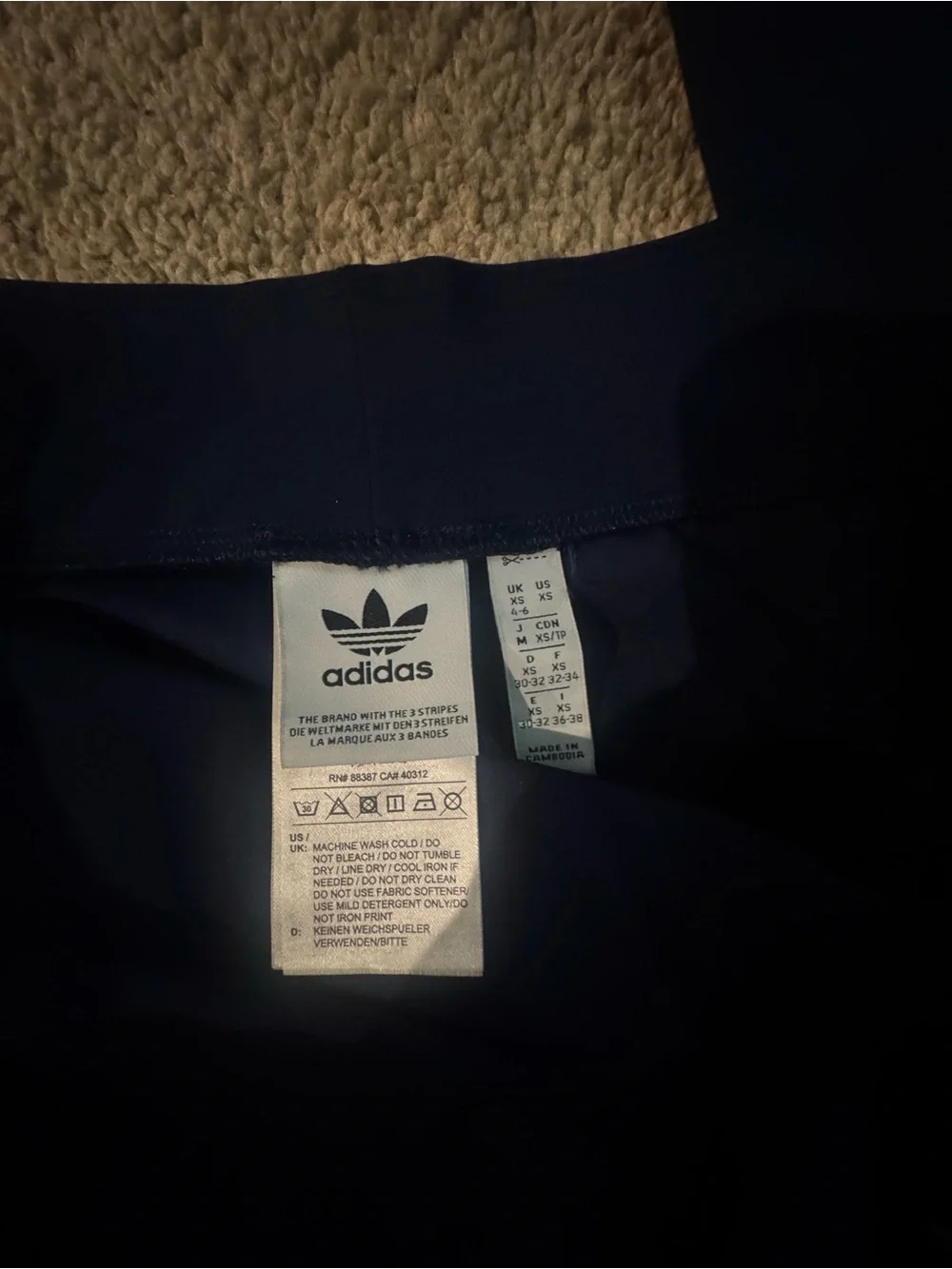 Adidas women’s Navy Track Pants with Side Stripes